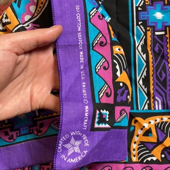 VINTAGE WAMCRAFT BANDANA MADE IN USA - Picture 2 of 4